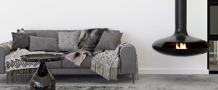 Circular Hanging Fireplace Installation Services in Johnston, IA